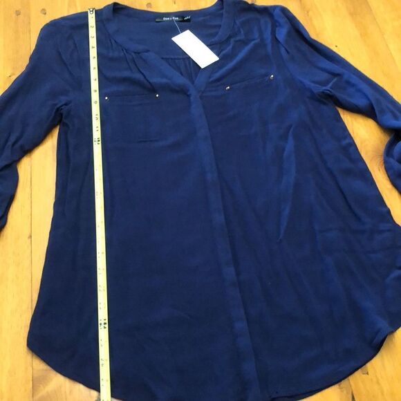 NWT Doe & Rae Blue Blouse - Picture 7 of 11